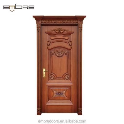 China Wholesale Wooden Swing Apartment Doors Hand Crafted Design in UAE for sale