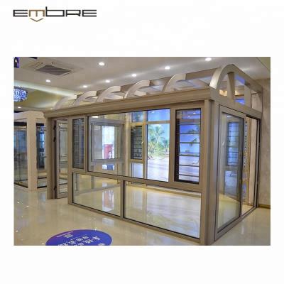 China Low-E Modern Reflective Glass Aluminum Garden Sun Houses for sale