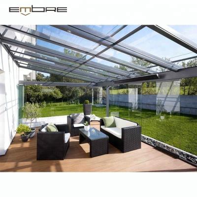 China Contemporary Garden Solarium Free Standing Tempered Glass House For Aluminum for sale