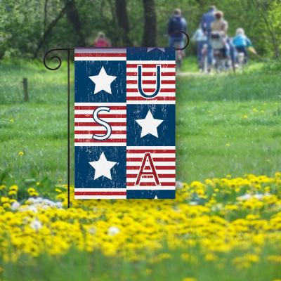 China Wholesale American Fourth Of July Garden Flag Outdoor Advertising Display For Decoration for sale