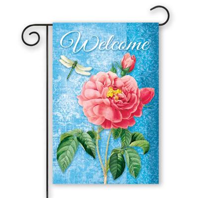 China Block Microfiber Custom Design Digital Printing Sides Microfiber Garden Flag for sale