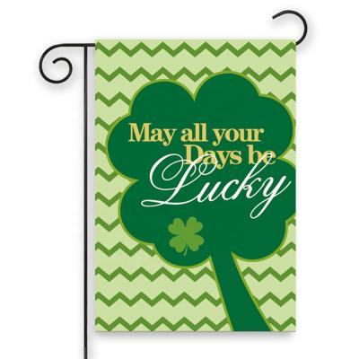 China Hanging Hot Sale Custom Printed St. Patrick's Day Double Sided Garden Flag for sale