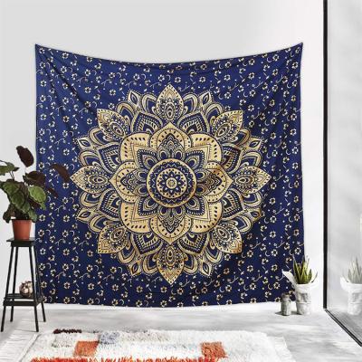 China Custom Made Wholesale Custom Printed Microfiber Polyester Cotton Wall Hanging Tapestry for sale