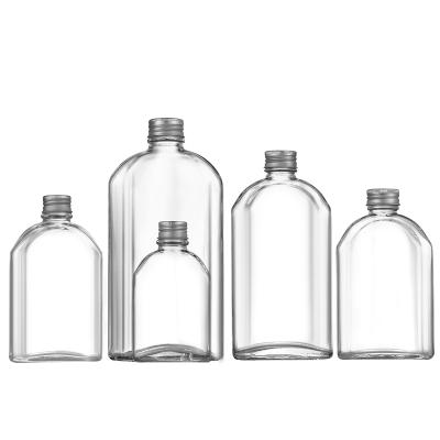 China Wholesale Beverage Glass Bottle 100ml Milk Glass Bottle Small Wine Bottle With Aluminum Cap for sale