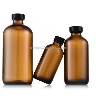 China 1000ml Boston Round Glass Bottle 32oz Pump Pressure Spray Bottle Cosmetic Boston Pump Bottle for sale