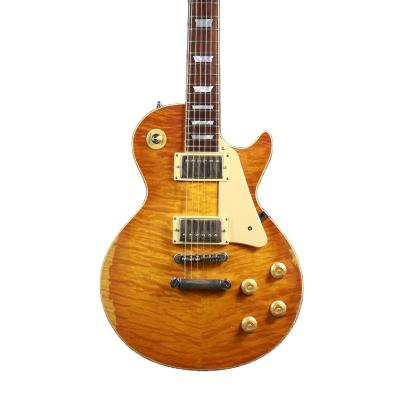 China Mahogany With Flame Maple Veneer Popular High Quality Wholesale Electric Guitar 6 String Guitar From China Factory for sale