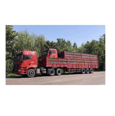 China Grid Trailer Truck Trailer Grid Trailer With Three Axles Tri Axles Plus One Flower Basket With Tri Axle Barrier Semi Truck Cargo Carrier for sale