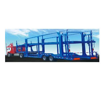 China Truck Trailer Car Hauler With Two Double Axles Platform Tow Dolly Semi Trailer Hauler Truck Trailer Cars for sale