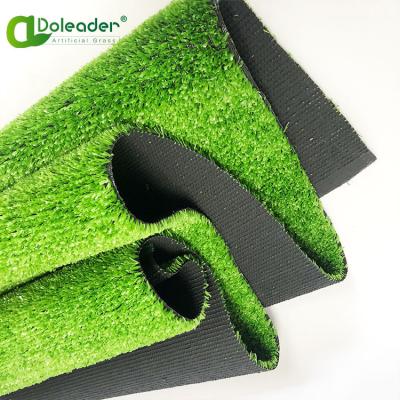 China DOLEADER 10mm Synthetic Turf Soft Dark Green Lawn For Garden Landscape for sale