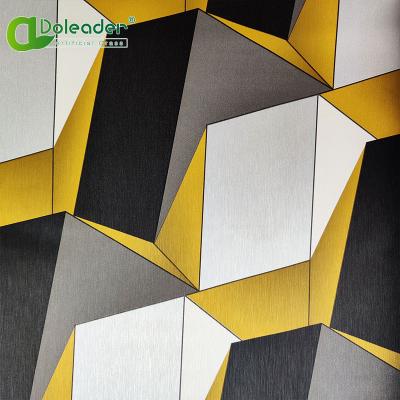 China Modern 3D Wallpapers wall Coating Rolls wall paper Designs Decorative PVC Vinyl Wallpaper stocklot for sale