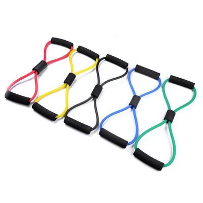 China Shaped Elastic Band Gathering Rope 8 Wholesale Durable Good Quality Resistance Bands Elastic Yoga Band Resistance Bands for sale