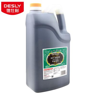 China 5 L No Msg Manufacturer Factory Seasoning OEM Wholesale Less Salt Dark Soy Sauce 5 L for sale