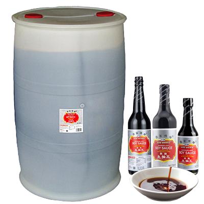 China High Quality Bulk Dark 200L Soy Sauce Less Salt No MSG 625ml for sale