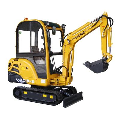 China Chinese Factory ORIEMAC YC18-8 Digging Machine Small 1.8 Ton Mini Excavator with Accessories for sale