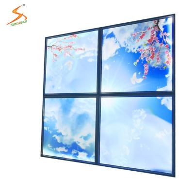 China Modern 2x2 Ceiling Mounted Led Light Fixtures 60x60cm Ultra Thin Sky 36W Led Lighting Panel for sale