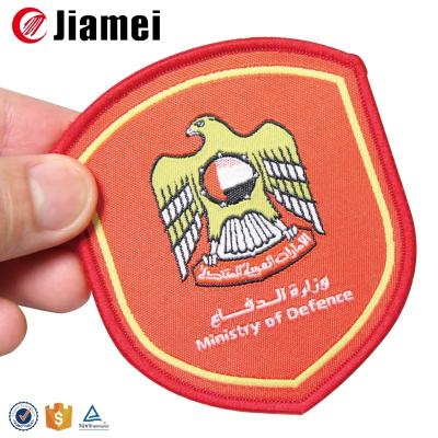 China For Unifrom Military Custom Army Uniform Tactical Woven Badges With Hook And Loop Backing for sale