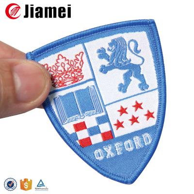 China For Unifrom Military Wholesale Iron On Custom Uniform Name Logo Woven Sports Fabric Patches And Badges For Fabric for sale