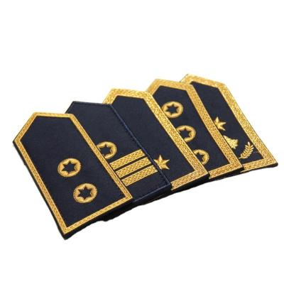 China For Embroidered Epaulettes Customs Officer Military Uniform Unifrom Rank Marks Shoulder Boards for sale