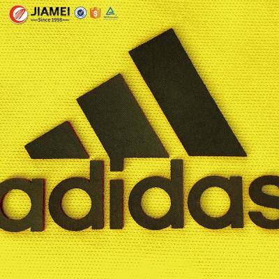 China Washable Custom Shirt Labels 3D T-shirt Silicone Label Heat Transfer Vinyl Logo for sale