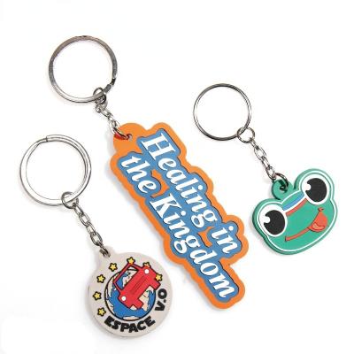 China Suitable 2D travel custom hot sale custom PVC key chain name rubber soft PVC rubber key chain supplier for sale