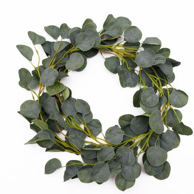 China XY-50151 Amazon Hot Sale Eucalyptus Rattan Wedding Decoration Artificial Eucalyptus Leaves for sale