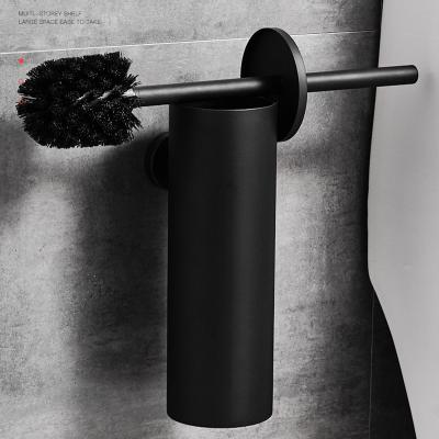 China Sustainable Wholesale Custom Black Wall Mounted Hanging Sanga 304 Stainless Steel Toilet Cleaning Brush For Bathroom for sale