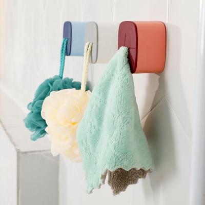 China 2021 New KOREAN Sanga Multifunctional Self-adhesive Kitchen Towel Plastic Wall Hook Bathroom for sale