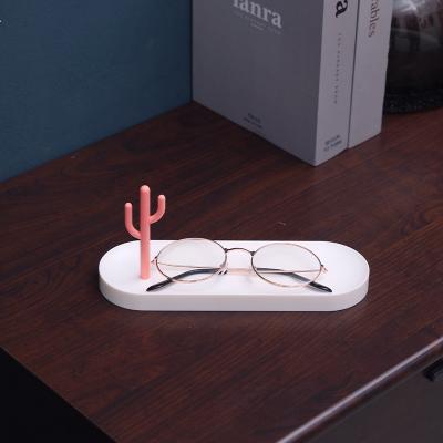 China New Design Sustainable Cactus Small Decorative Sanga Main Holder Jewelry Serving Tray Storage Rack For Home for sale