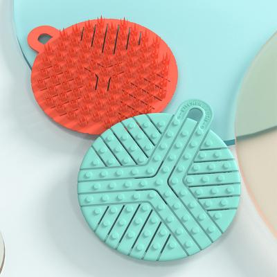 China Sanga Soft Universal Wok Remover Silicone Bristle Soap Scrubber Cleaning Kitchen Accessories Dish Stocked Washing Brush for sale