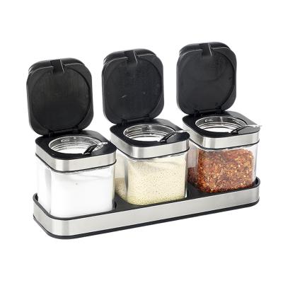 China Amazon Hot Selling Viable Spice Pot Set Kitchen Wholesale Household Herb Spice Tools Box Seasoning Spice Rack for sale