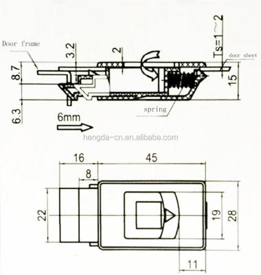 China Made of ABS YH9035 plastic lock latch plastic toggle latch, plastic door latch, plastic latch for sale