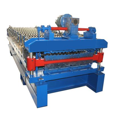 China High Speed ​​Combined Hotels Double Layer Building Material Machinery Steel Tile Roofing Sheet Roll Forming Machine for sale