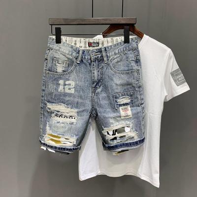 China Men's Casual Jeans Fashion Fit Shorts Breathable Slim Jeans With Holes Mens Shorts for sale