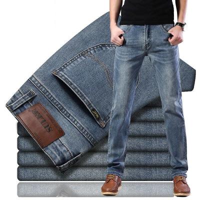 China 2023 QUICK DRY Slim Straight Jeans Summer Business Slim Pants For Men's Casual Jeans Factory Customized Wholesale for sale