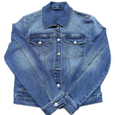 China Wholesale Fashion QUICK DRY oversized style high quality blue denim jacket turn down clothing for women jeans jacket for sale