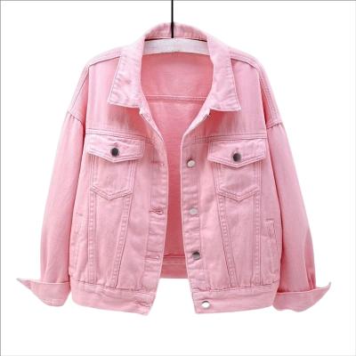 China Multicolor High Quality Windproof Jacket Women Multicolor Short Denim Jackets Sheath Long Casual Jeans Jacket Women for sale