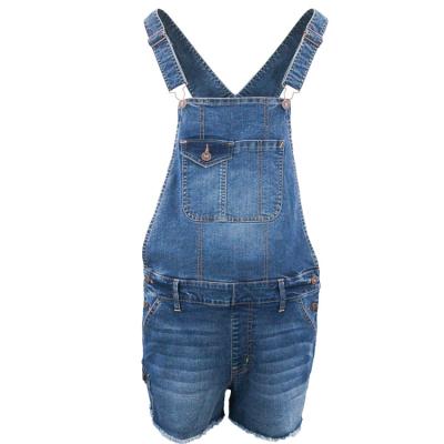 China QUICK DRY girls short jeans overalls, loungewear summer shorts denim overalls for ladies, high quality denim overalls for women for sale