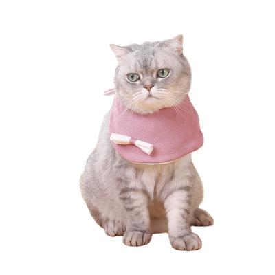 China Cute Soft Stocked Puppy Pet Bibs Neckerchief Saliva Season Towel Dog Scarf Collar for sale