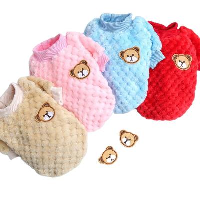 China Wholesale Autumn Winter Pet Warm Flannel Stored Method Fighting Pet Biped Hoodies for sale