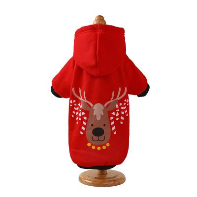 China Viable Custom Small Logo Dog Hoodie Dog Pet Clothes Printed Christmas Pet Clothes for sale