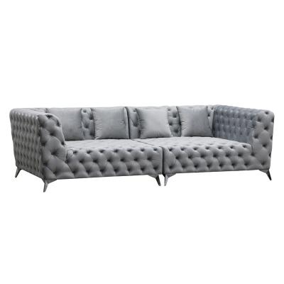 China ROOMGEM Factory Designer 4 Seater Italian Modern Tufted Tufted Sofa For Living Room for sale