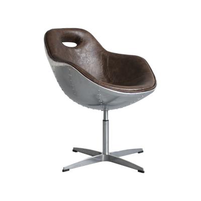 China High Quality Swivel Aluminum Vintage Aviator Leisure Chair For Living Room Rotating Desk for sale