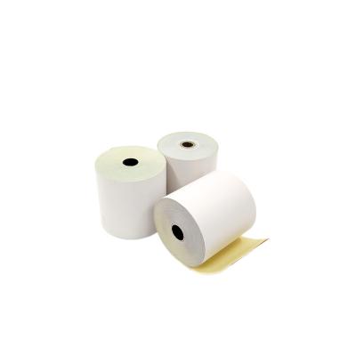 China Chinese Supplier Carbonless Paper 2 Ply Continuous Printing Roll NCR Paper 76*76/76*70/76*65/customized size for sale