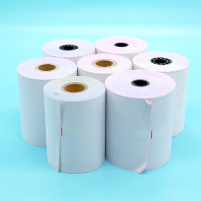 China Cash Regester POS Terminal ATM Thermal Printer Top Coated Glossy 80x80 Jumbo Roll Thermal Paper for sale