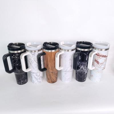 China American Style Marble Colors H2.0 Updated 40oz Quencher Tumbler with Handle and Lid 6 colors in Stock for sale