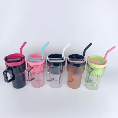 China American Style 20oz 600ml New Plastic Tumbler with Infuser and Handle Sports Water Bottle PCTG High Quality Plastic Tumbler for sale