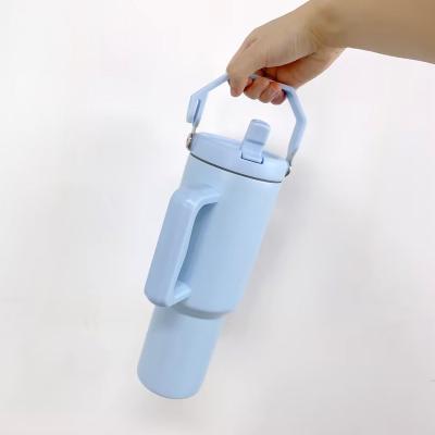 China American Style H3.0 40oz Simple Tumbler Double Wall Vacuum Quencher Tumbler with To Go Handle for sale