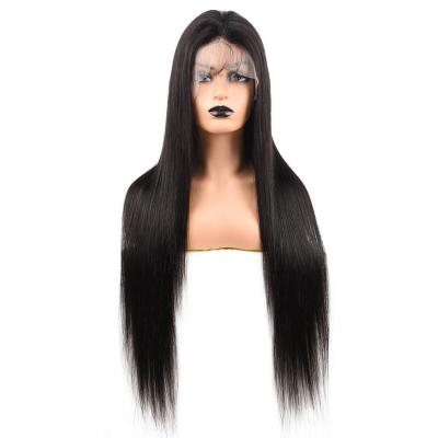 China Hot Selling Black Hair 2023 Silky Straight Virgin Human Hair Long Transparent Unprocessed Brazilian Superb Full Lace Wigs For Women for sale