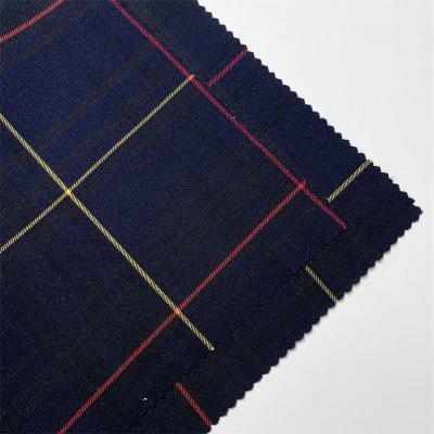 China Stretch sunplustex in stock yarn dyed check stretch woven twill fabric for skirt and gaiters for sale