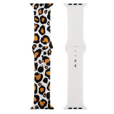 China Printed Stable Pattern Silicone Printed Bands Strap For Apple Watch Strap 38mm 40mm 42mm 44mm for sale